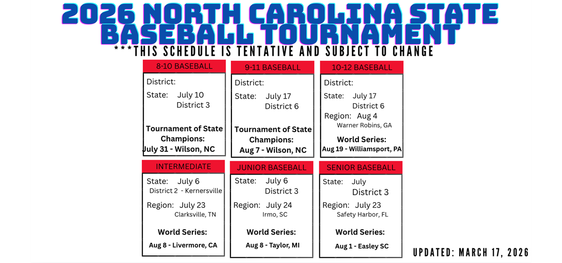2026 State Baseball Tournament Schedule